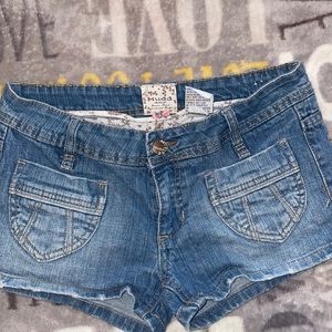 Blue Jean shorts.